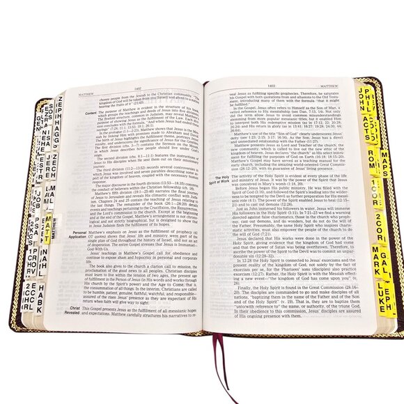 Spirit Filled Life Bible NKJV 2255BG Nelson Burgundy Bonded Leather 1991 - Picture 11 of 16